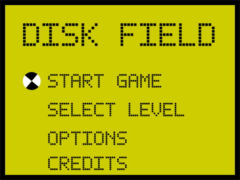 Game screen for Disk Field