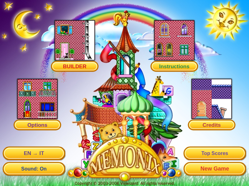 Game screen for Memonix Builder